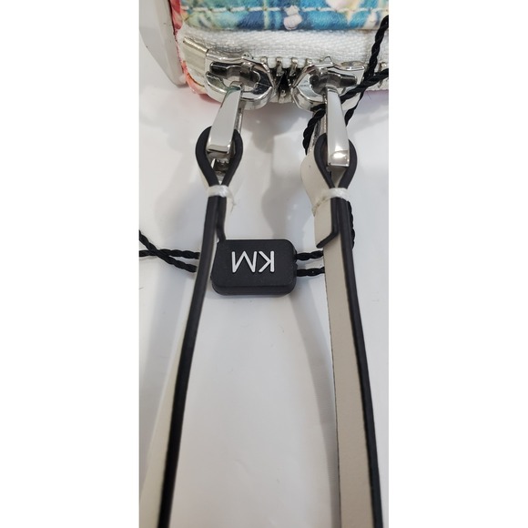 Karen Millen Floral Clutch Wristlet Bag Cream Pink Roses Designer Evening - Picture 10 of 14